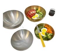 NIUSABOU Mescolare la ciotola, Confezione da 4 ciotole for mescolare in acciaio inossidabile multicolore(2Gold 2silver)