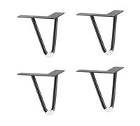NIUSABOU mobili per le gambe, Gambe for Mobili In Metallo A Forcina Nere Diverse Dimensioni Confezione Da 4(350mm/13.8in)