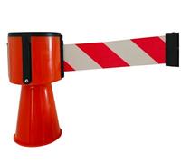 NIUSABOU Nastro di segnalazione cintura sicurezza stradali, Nastro barriera retrattile a cono stradale for il controllo del traffico e dei pedoni 2-10 m(5m 16.4FT)