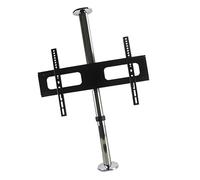 NIUSABOU parete televisiva, Supporto TV divisorio da 32-65 pollici, girevole a 360°, altezza regolabile, 66-82/86-114 cm, nero(86)