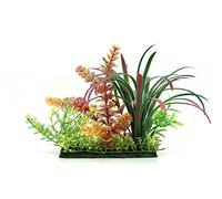 NIUSABOU Pianta Artificiale per Acquario, Piante Artificiali for Acquario, Confezione da 2, 16x6x20 cm, Decorazione for Acquario, Paesaggio, Vasca for Animali Domestici, Giardino roccioso(Style a)