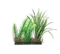NIUSABOU Pianta Artificiale per Acquario, Piante Artificiali for Acquario, Confezione da 2, 16x6x20 cm, Decorazione for Acquario, Paesaggio, Vasca for Animali Domestici, Giardino roccioso(Style C)