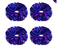 NIUSABOU Pompon da Cheerleading, Pompon da Cheerleader Multicolore 6 o 12 Pezzi con Manico Puntelli Danza Sportiva(Rose Red And Blue,6PCS)