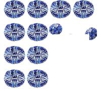 NIUSABOU Pompon da Cheerleading, Pompon da Cheerleader Multicolore 6 o 12 Pezzi con Manico Puntelli Danza Sportiva(Blue And Silver,6PCS)
