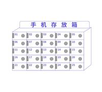 NIUSABOU scatola del cellulare, Armadietto for cellulare in acrilico con serrature trasparenti da 20 a 60 scomparti(25Slots)