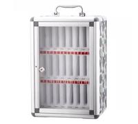 NIUSABOU scatola del cellulare, Mobiletto porta telefono da parete con serratura, argento, 24-60 slot(24 bits)