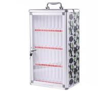 NIUSABOU scatola del cellulare, Mobiletto porta telefono da parete con serratura, argento, 24-60 slot(36 bits)