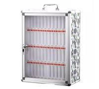 NIUSABOU scatola del cellulare, Mobiletto porta telefono da parete con serratura, argento, 24-60 slot(48 bits)