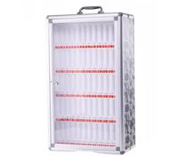 NIUSABOU scatola del cellulare, Mobiletto porta telefono da parete con serratura, argento, 24-60 slot(60 bits)