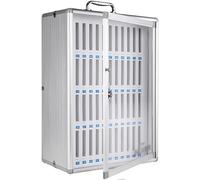 NIUSABOU scatola del cellulare, Scatola portaoggetti for telefono cellulare con serratura in metallo, montaggio a parete, scomparti multipli, dimensioni multiple(48 Slots)