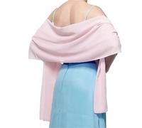 NIUSABOU Scialli con nappe da matrimonio, Scialli e stole da sposa Sciarpa a mantella in chiffon multicolore(Pink)