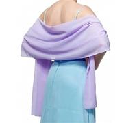 NIUSABOU Scialli con nappe da matrimonio, Scialli e stole da sposa Sciarpa a mantella in chiffon multicolore(Silver)