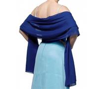 NIUSABOU Scialli con nappe da matrimonio, Scialli e stole da sposa Sciarpa a mantella in chiffon multicolore(Blue)