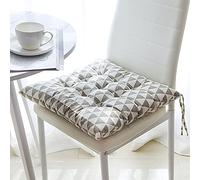 NIUSABOU sedie da pranzo, Cuscini for sedie da pranzo, cuscini for seduta, cuscini for pavimento, in cotone, lino, cotone PP, quadrati con lacci, multicolore, diverse misure(B,50x50cm(20x20inch))