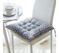 NIUSABOU sedie da pranzo, Cuscini for sedie da pranzo, cuscini for seduta, cuscini for pavimento, in cotone, lino, cotone PP, quadrati con lacci, multicolore, diverse misure(D,45x45cm(18x18inch))