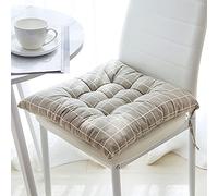 NIUSABOU sedie da pranzo, Cuscini for sedie da pranzo, cuscini for seduta, cuscini for pavimento, in cotone, lino, cotone PP, quadrati con lacci, multicolore, diverse misure(G,45x45cm(18x18inch))