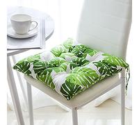 NIUSABOU sedie da pranzo, Cuscini for sedie da pranzo, cuscini for seduta, cuscini for pavimento, in cotone, lino, cotone PP, quadrati con lacci, multicolore, diverse misure(F,50x50cm(20x20inch))