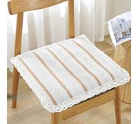 NIUSABOU sedie da pranzo, Cuscini for sedie estivi in cotone e lino con lacci multicolore, diverse misure(E,45x45cm(18x18inch))