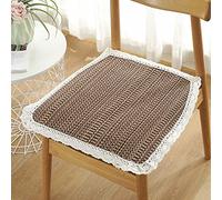 NIUSABOU sedie da pranzo, Cuscini for sedie estivi in cotone e lino con lacci multicolore, diverse misure(R,40x40cm(16x16inch))