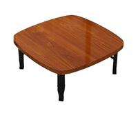 NIUSABOU tavolo da pranzo giapponese, Tavolino basso pieghevole Tatami quadrato marrone 60-80x35cm for colazione, tè, giochi, ufficio(60 * 60 * 35cm)