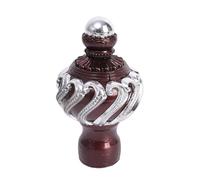 NIUSABOU Terminali Decorativi per bastoni per Tende, Testa for Asta for Tende 2 Pezzi in plastica Multicolore for Diametro da,5-2,8 cm(Red)