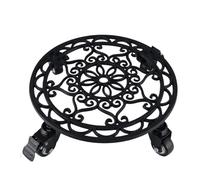 NIUSABOU zware plantenpotten Met wielen, Carrello portavasi con Ruote e Freno for Piante in Vaso, for Interni ed Esterni, Nero, 32 cm