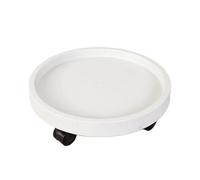 NIUSABOU zware plantenpotten Met wielen, Carrello portavasi in plastica con Ruote bloccabili for vasi da Fiori, for Interni ed Esterni, Multicolore, 19-36 cm(White,19cm)