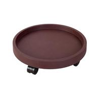 NIUSABOU zware plantenpotten Met wielen, Carrello portavasi in plastica con Ruote bloccabili for vasi da Fiori, for Interni ed Esterni, Multicolore, 19-36 cm(Bruin,26cm)