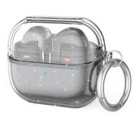 NIUTRENDZ Cover trasparente per Samsung Galaxy Buds 3 e Galaxy Buds 3 Pro Soft TPU Protective Cover con Carabiner (lucido)