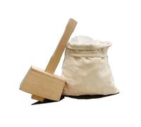 NIUTRIP Lewis - Set di 2 sacchetti per ghiaccio e martello in legno e borsa in tela, attrezzi da bar, kit barista, accessori da cucina