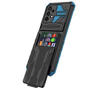 Niuuro for Samsung Galaxy A23 5G Wallet Case with Credit Card Holder Stand Kickstand Slim Rugged Shockproof Heavy Duty Defender Armor 【Military Grade】 Protective Phone Case - Blue