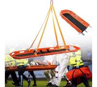 Niuwiwyi Barella Rescue Basket, Cesto in Acciaio Inox per barella di Emergenza, con Cinghie di Sollevamento e Imbracatura di Sollevamento, per Elicottero e Soccorso