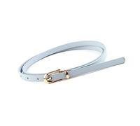 NIUXICH Cintura da donna in pelle sottile Cintura decorativa da donna Cintura stretta da donna Cintura per jeans casual larga 1cm, Azzurro, 108cm