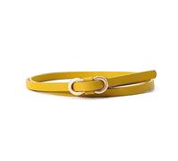 NIUXICH Cintura in pelle per donna Camicia elegante Cintura decorativa Accessori per abbigliamento Cintura sottile, Giallo