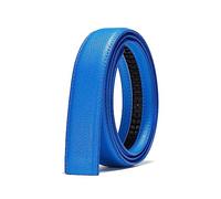 NIUXICH Uomo Donna 2,4cm 3,0cm 3,5cm Cintura con fibbia automatica in pelle senza fibbia Cintura gialla/grigia/blu/verde senza fibbia, 115cm