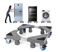 NIUXX Base per Lavatrice con 8 Piedi + 4 Ruote per Lavatrice, Frigorifero e Asciugatrici, Base Regolabile per Lavatrice con Funzione di Assorbimento Degli Urti, Larghezza 42 a 66 cm