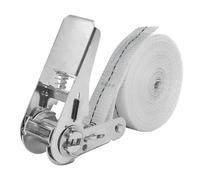 NIUXX Cinghie di serraggio con cricchetto, 6 m x 25 mm, carico 800 kg, cinghie di ancoraggio estremamente robuste per fissaggio del carico, bianco