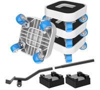 NIUXX Sollevatore Mobili, Set per Spostare Mobili Pesanti con Ruote Girevoli a 360°, Sposta con Facilità, Adatto per Vari Tipi di Mobili (1.2 pollice+piede di porco)