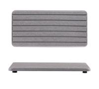 NiuYichee 2 sottobicchieri a diatomite assorbenti d'acqua, rettangolari, design scanalato, pietra assorbente per acqua utilizzata per saponi a mano, piante e articoli da toeletta in casa moderna