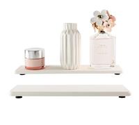NiuYichee 2 vassoi in pietra assorbente d'acqua, portasapone per lavello da cucina/bagno, vassoio in diatomite utilizzato per sapone per le mani e bottiglie di cosmetici nella casa moderna, 8 cm di