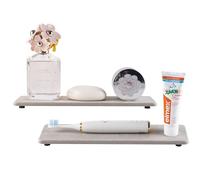 NiuYichee 2 vassoi per vasca da bagno (30 x 8 cm), sottobicchieri in terra di diatomee, vassoio per sapone da cucina, pietra assorbente utilizzata per sapone per le mani, piante e flaconi cosmetici in