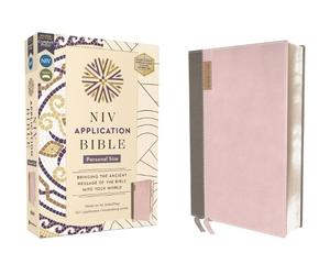 NIV Application Bible, Personal Size, Leathersoft, Pink/G (Rilegato in ecopelle)
