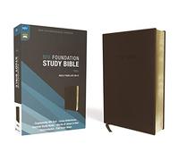 NIV Foundation Study Bible – Nuova Versione Internazionale – Rilegato ecopelle Marrone