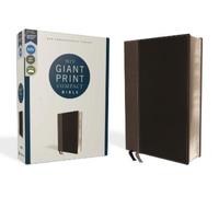 NIV, Giant Print Compact Bible, Leathersoft, Black, Red L (Rilegato in ecopelle)