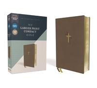 NIV, Larger Print Compact Bible, Leathersoft, Brown, Red (Rilegato in ecopelle)