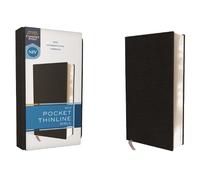 NIV, Pocket Thinline Bible, Bonded Leather, Black, Red Le (Rilegato in ecopelle)