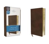 NIV, Pocket Thinline Bible, Leathersoft, Brown, Red Lette (Rilegato in ecopelle)