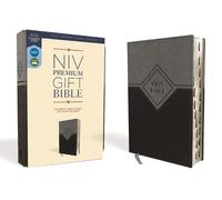 NIV, Premium Gift Bible, Leathersoft, Black/Gray, Red Let (Rilegato in ecopelle)
