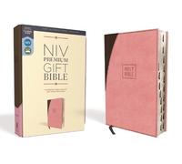 NIV, Premium Gift Bible, Leathersoft, Pink/Brown, Red Let (Rilegato in ecopelle)