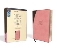 NIV, Premium Gift Bible, Leathersoft, Pink/Brown, Red Let (Rilegato in ecopelle)